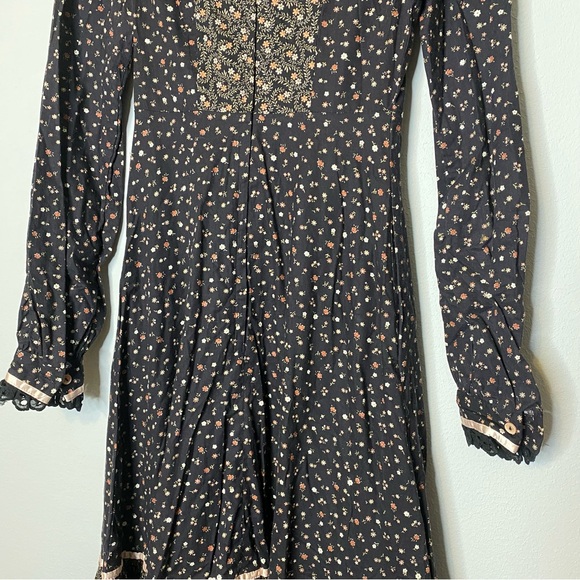 70s Gunne Sax by Jessica Cottage Core Western Dress 3 Vintage - Picture 7 of 11